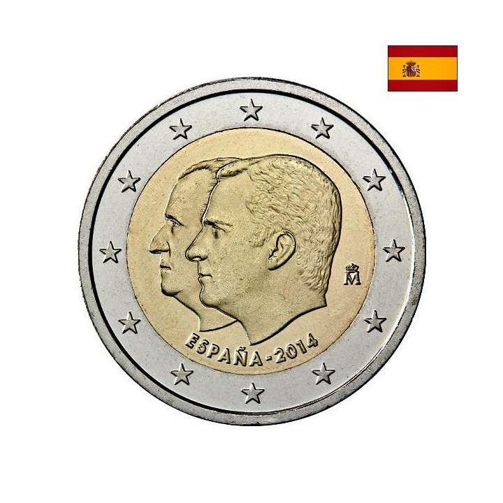 Spain 2 Euro 2014 "King Felipe VI" UNC