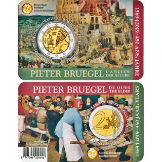 Belgium 2 Euro 2019 "Pieter Bruegel" BU (French, Coin Card)