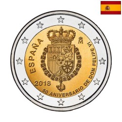 Spain 2 Euro 2018 "Felipe VI" UNC