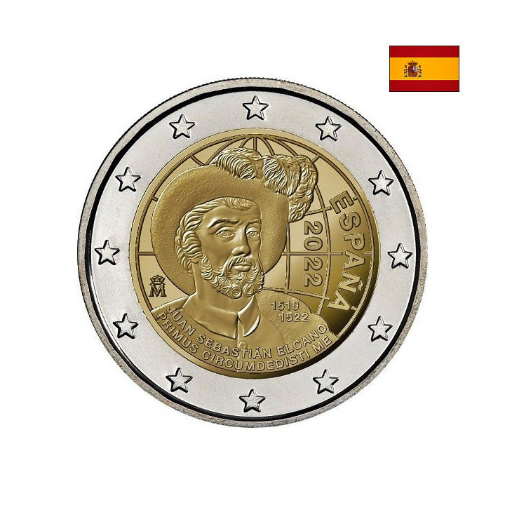 Spain 2 Euro 2022 "Circumnavigation" UNC