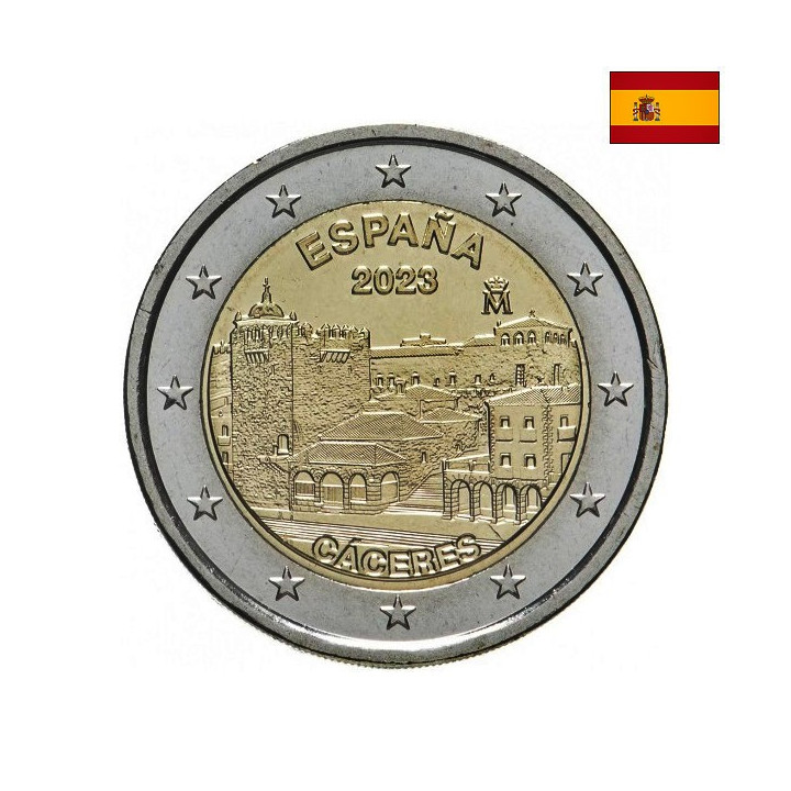 Spain 2 Euro 2023 "Cáceres" UNC