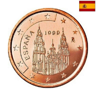 Spain 1 Euro Cent 1999 KM-1040 UNC