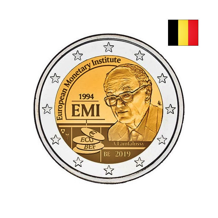 Belgium 2 Euro 2019 "EMI" BU (French, Coin Card)