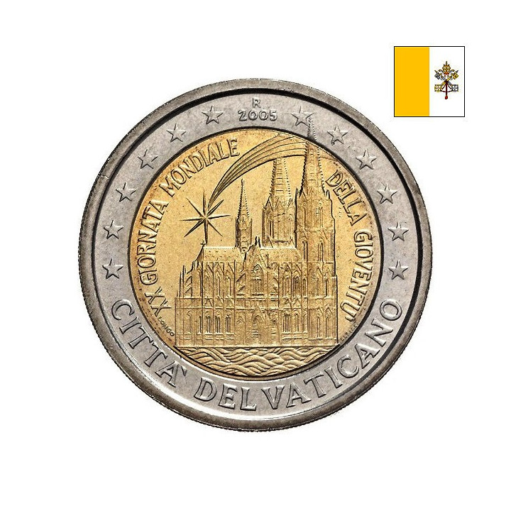 Vatican City 2 Euro 2005 "World Youth Day" BU (Folder)