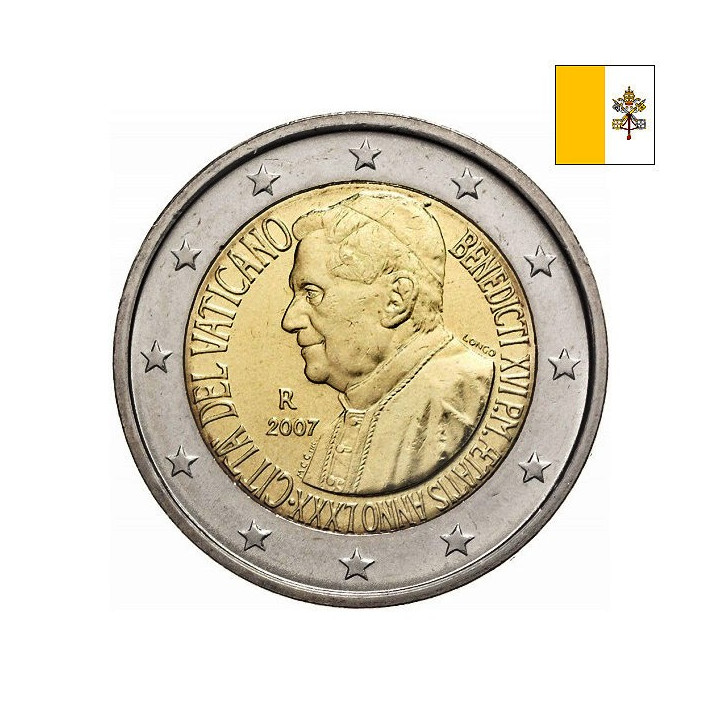 Vatican City 2 Euro 2007 "Benedict XVI" BU (Folder)