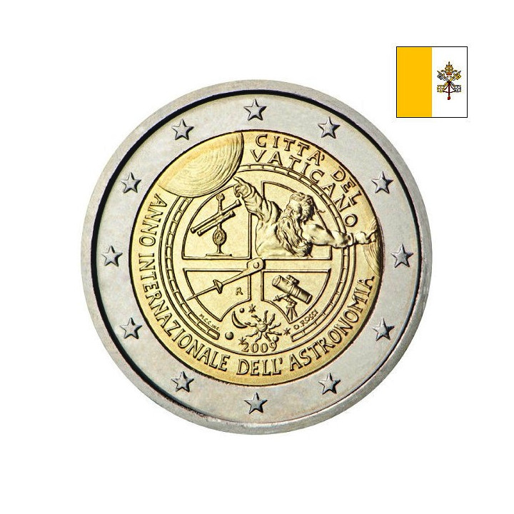 Vatican City 2 Euro 2009 "Astronomy" BU (Folder)