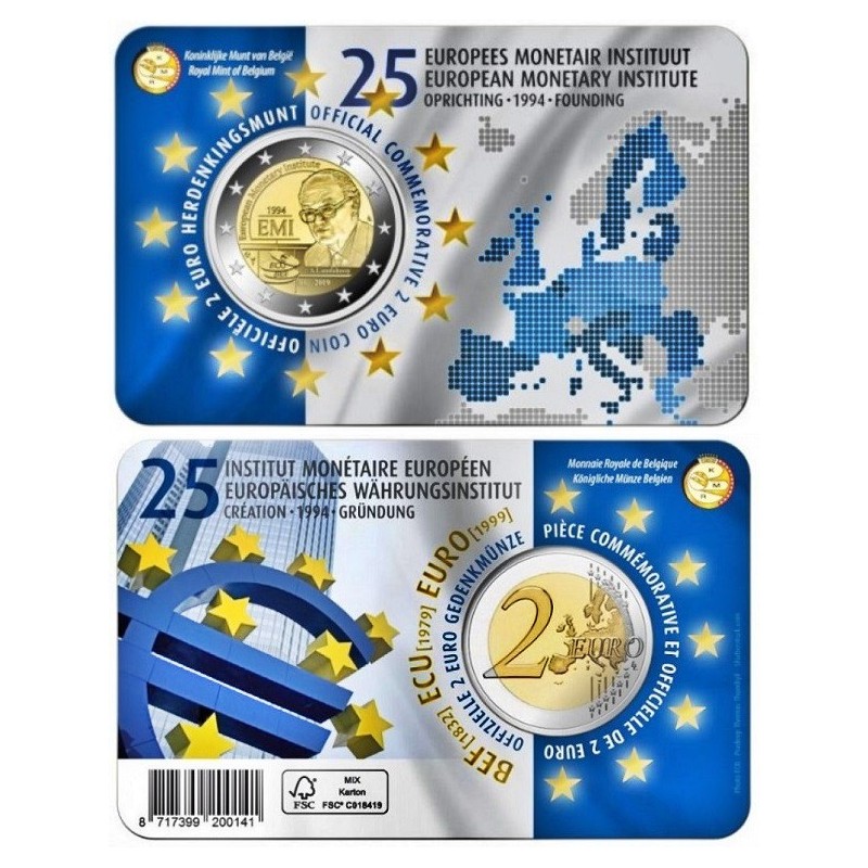 Belgium 2 Euro 2019 "EMI" BU (Dutch, Coin Card)