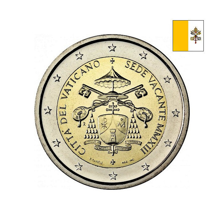 Vatican City 2 Euro 2013 "Sede Vacante" BU (Folder)