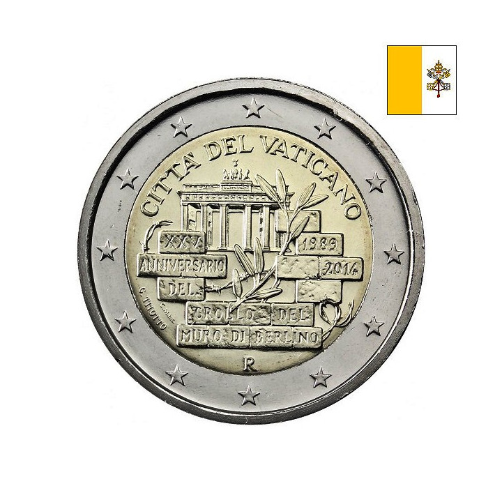 Vatican City 2 Euro 2014 "Berlin Wall" BU (Folder)
