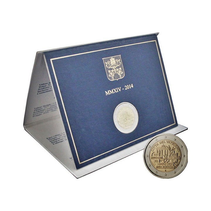 Vatican City 2 Euro 2014 "Berlin Wall" BU (Folder)