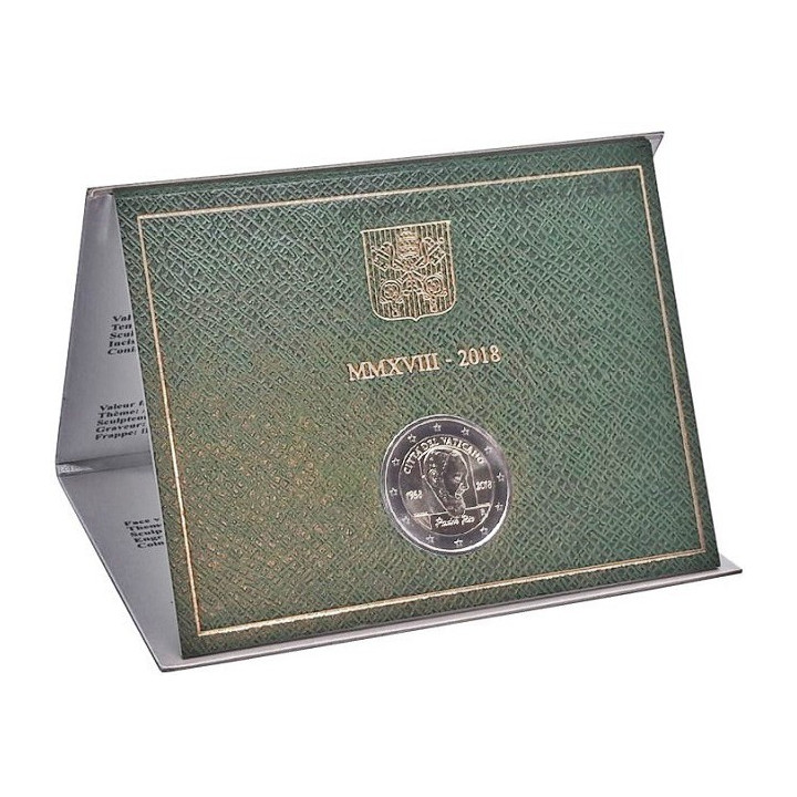 Vatican City 2 Euro 2018 "Padre Pio" BU (Folder)