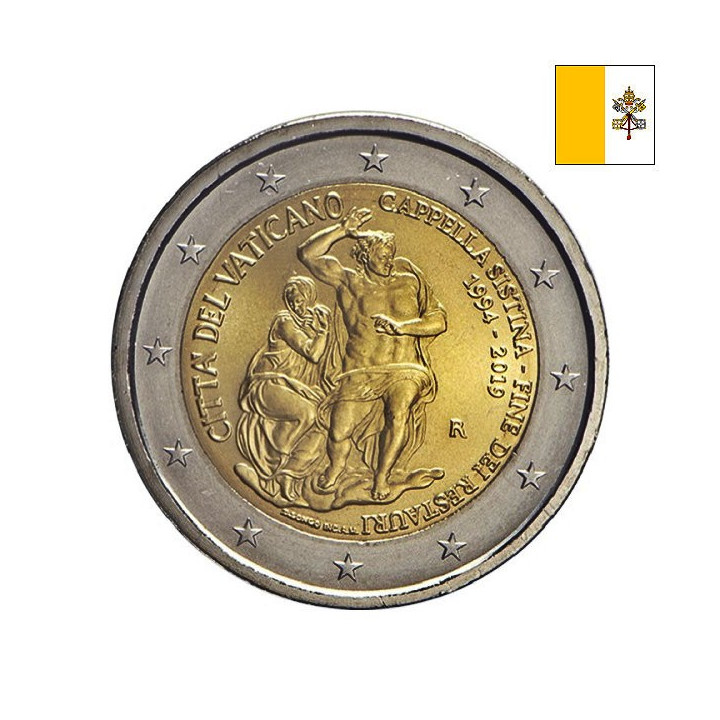 Vatican City 2 Euro 2019 "Sistine Chapel" BU (Folder)