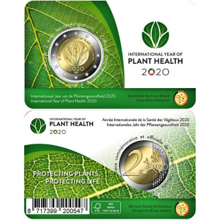 Belgium 2 Euro 2020 "Plant Health" BU (Dutch, Coin Card)