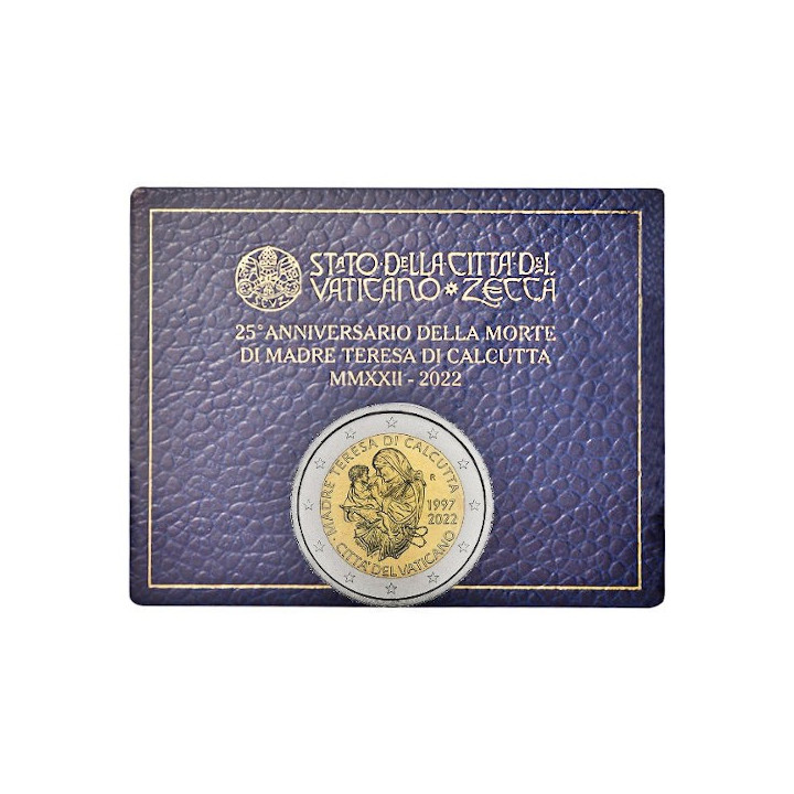 Vatican City 2 Euro 2022 "Mother Teresa" BU (Folder)