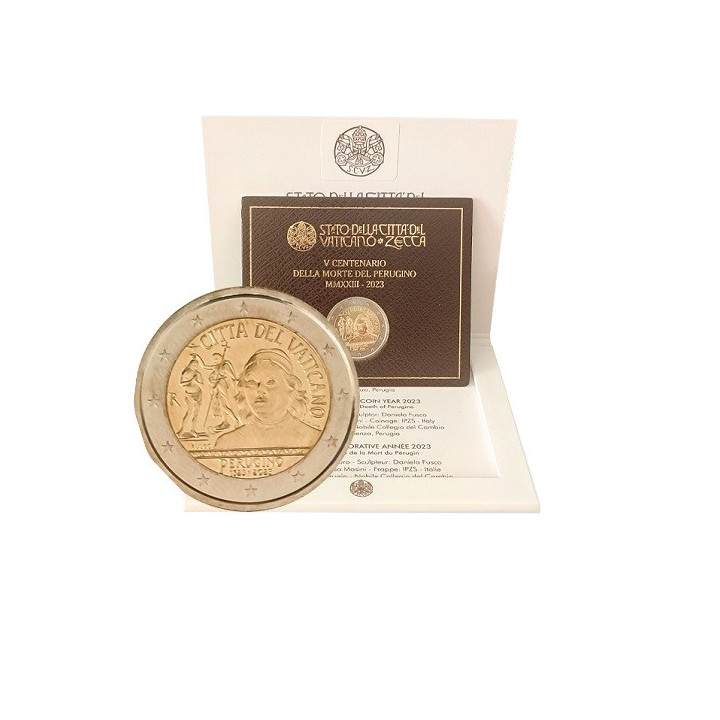 Vatican City 2 Euro 2023 "Pietro Perugino" BU (Folder)