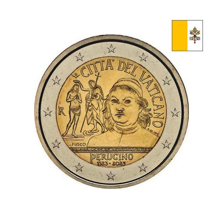 Vatican City 2 Euro 2023 "Pietro Perugino" BU (Folder)