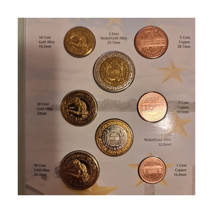 Suriname Euro Pattern Set (3,88) 2005 BU