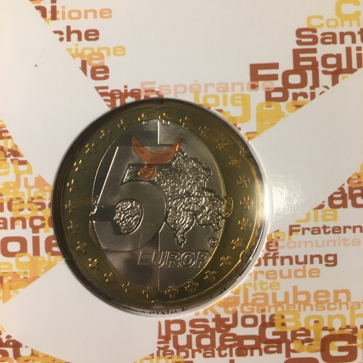 Vatican City 5 Euro 2004 "PAPST BESUCH" Pattern Proof-Like