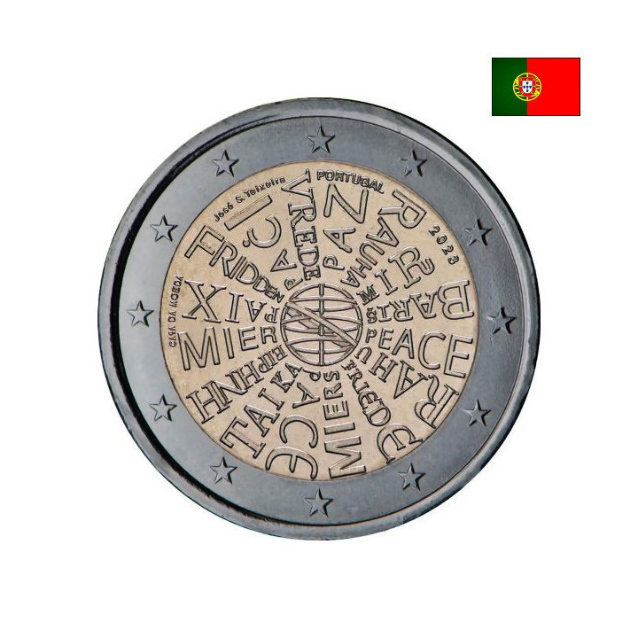 Portugal 2 Euro 2023 "Peace" UNC