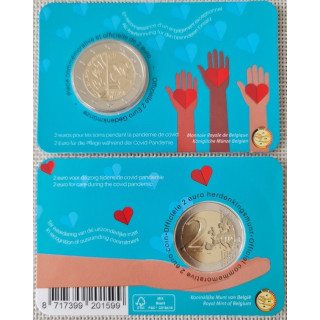 Belgium 2 Euro 2022 "Healthcare" BU (French, Coin Card)