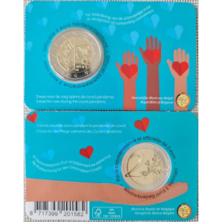 Belgium 2 Euro 2022 "Healthcare" BU (Dutch, Coin Card)