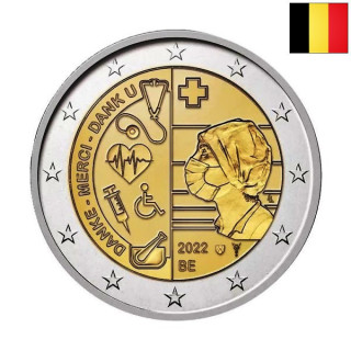 Belgium 2 Euro 2022 "Healthcare" UNC