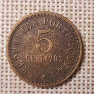 Angola 5 Centavos 1923 KM-62 VF