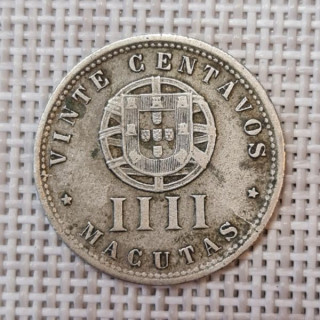 Angola 20 Centavos 1928 KM-68 VF