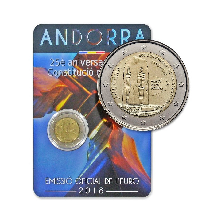 Andorra 2 Euro 2018 "Constitution" BU (Coin Card)