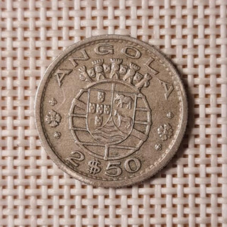 Angola 2.5 Escudos 1967 KM-77 VF