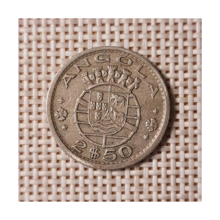 Angola 2.5 Escudos 1967 KM-77 VF