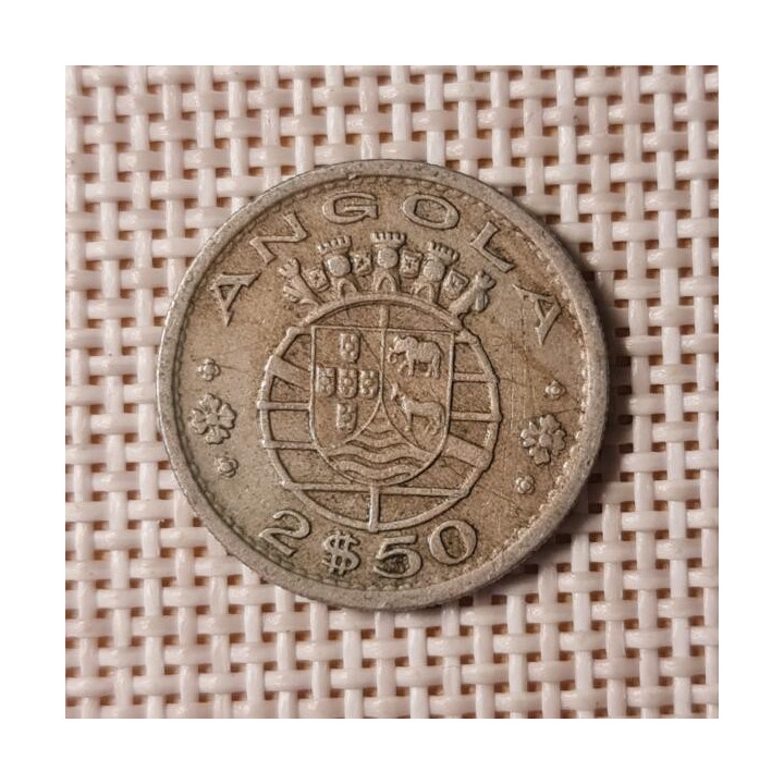 Angola 2.5 Escudos 1968 KM-77 VF