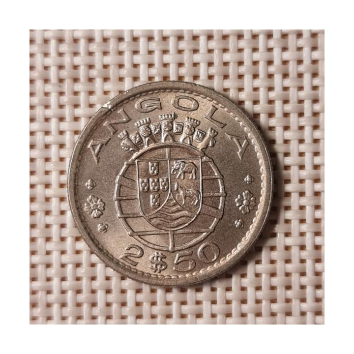 Angola 2.5 Escudos 1974 KM-77 XF