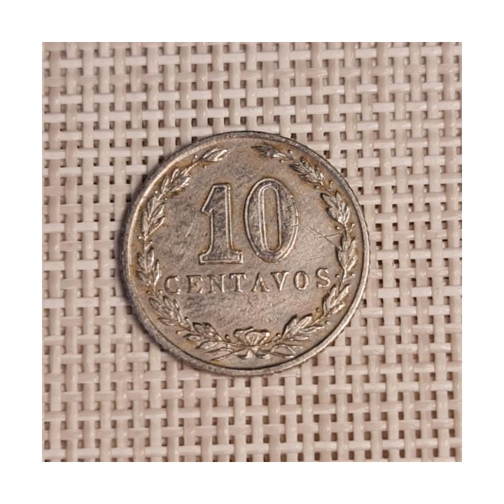 Argentina 10 Centavos 1918 KM-35 VF