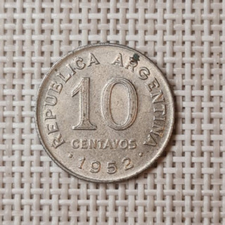 Argentina 10 Centavos 1952 KM-47 VF