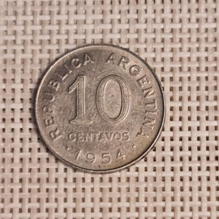 Argentina 10 Centavos 1954 KM-51 VF