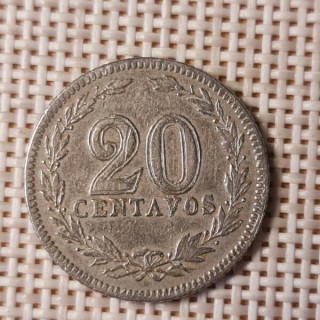 Argentina 20 Centavos 1905 KM-36 VF