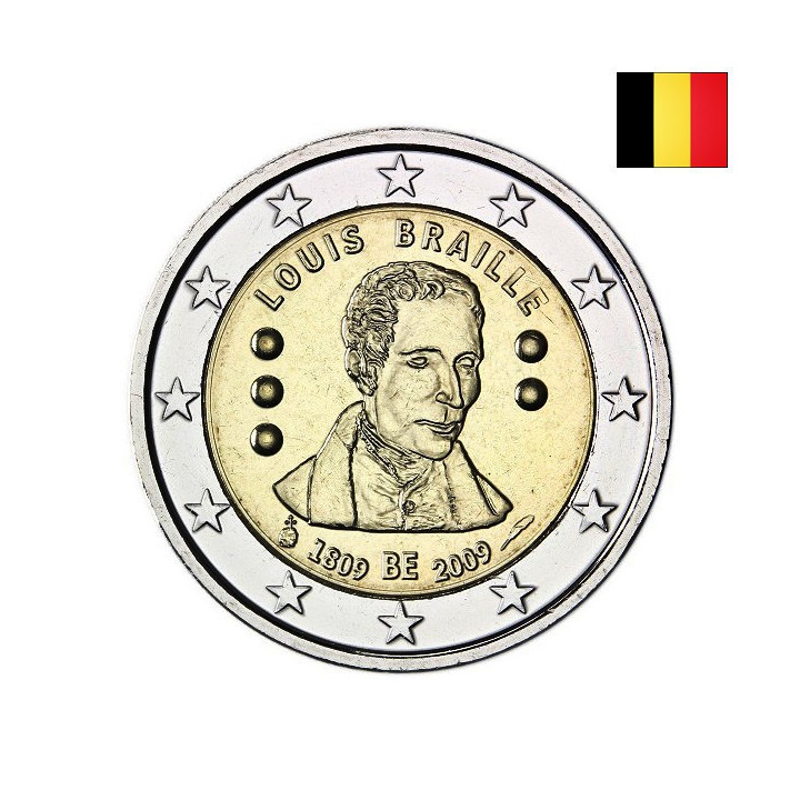 Belgium 2 Euro 2009 "Loius Braille" Proof