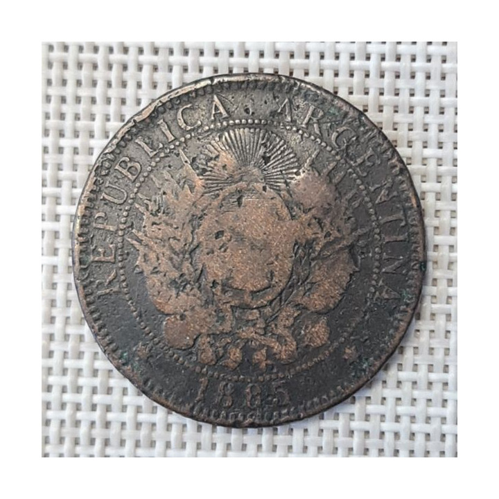 Argentina 2 Centavos 1885 KM-33 F