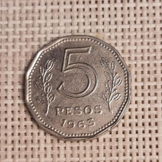 Argentina 5 Pesos 1963 KM-59 VF