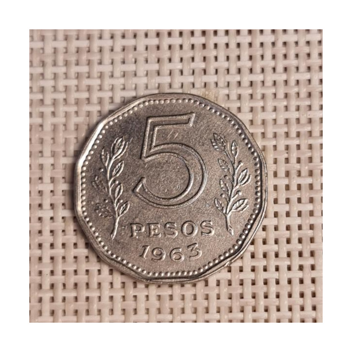 Argentina 5 Pesos 1963 KM-59 VF
