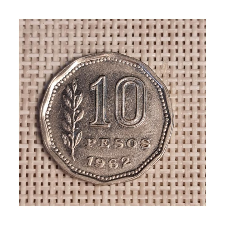 Argentina 10 Pesos 1962 KM-60 VF