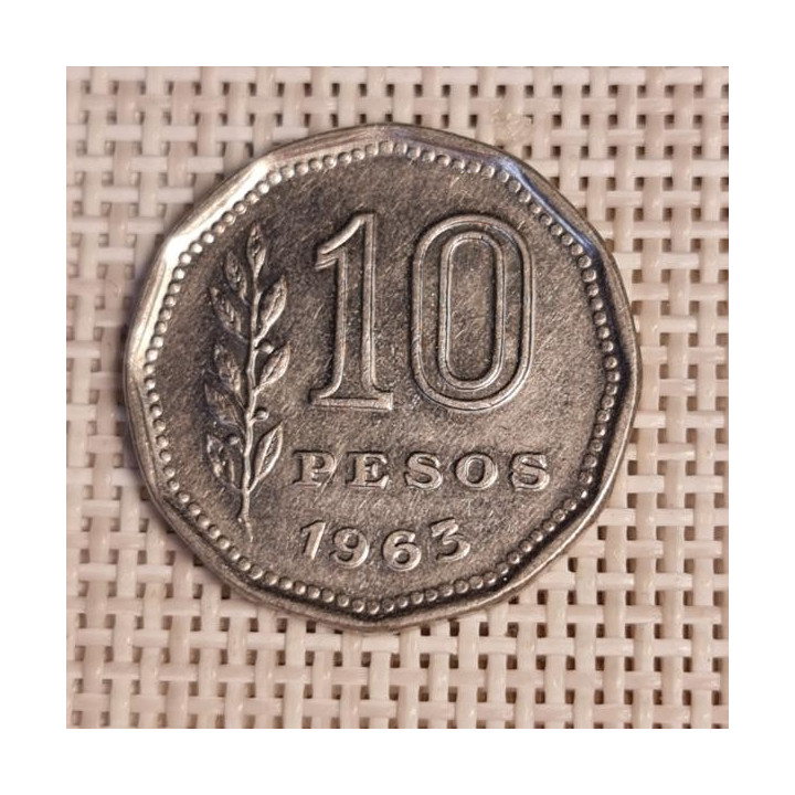 Argentina 10 Pesos 1963 KM-60 VF