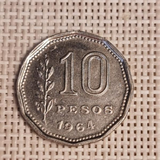 Argentina 10 Pesos 1964 KM-60 VF
