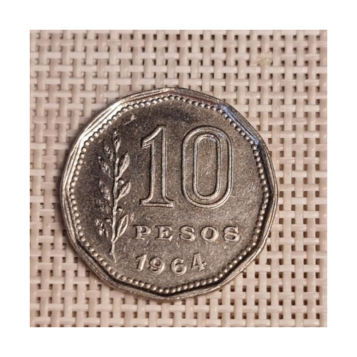 Argentina 10 Pesos 1964 KM-60 VF