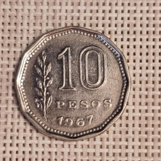 Argentina 10 Pesos 1967 KM-60 VF
