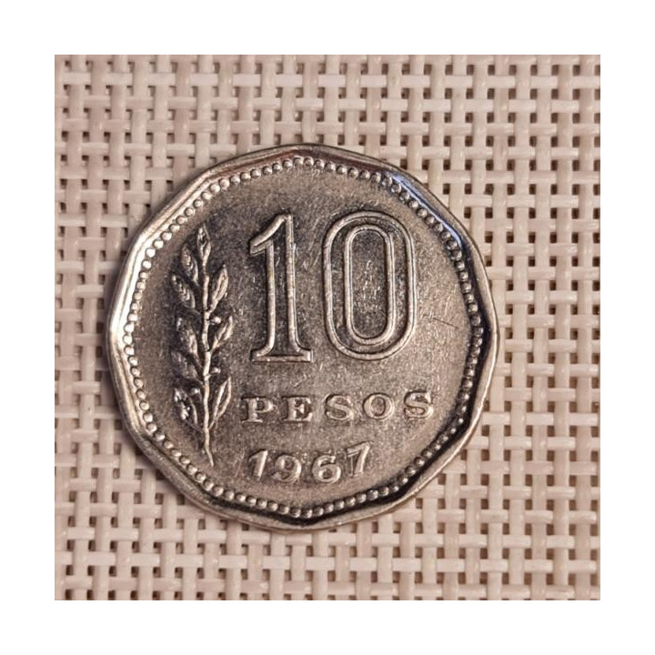 Argentina 10 Pesos 1967 KM-60 VF