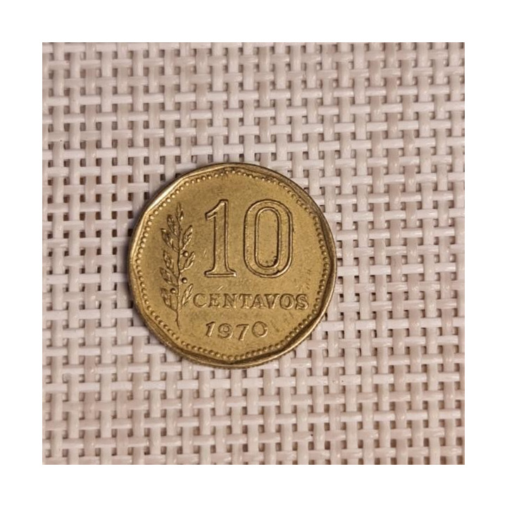 Argentina 10 Centavos 1970 KM-66 VF