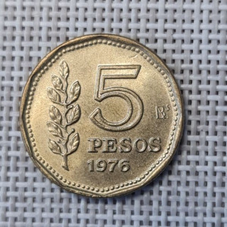 Argentina 5 Pesos 1976 KM-71 XF