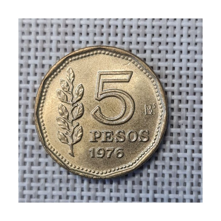 Argentina 5 Pesos 1976 KM-71 XF